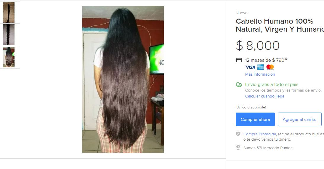 Hasta mil pesos se paga en por cabello virgen - 24 Horas