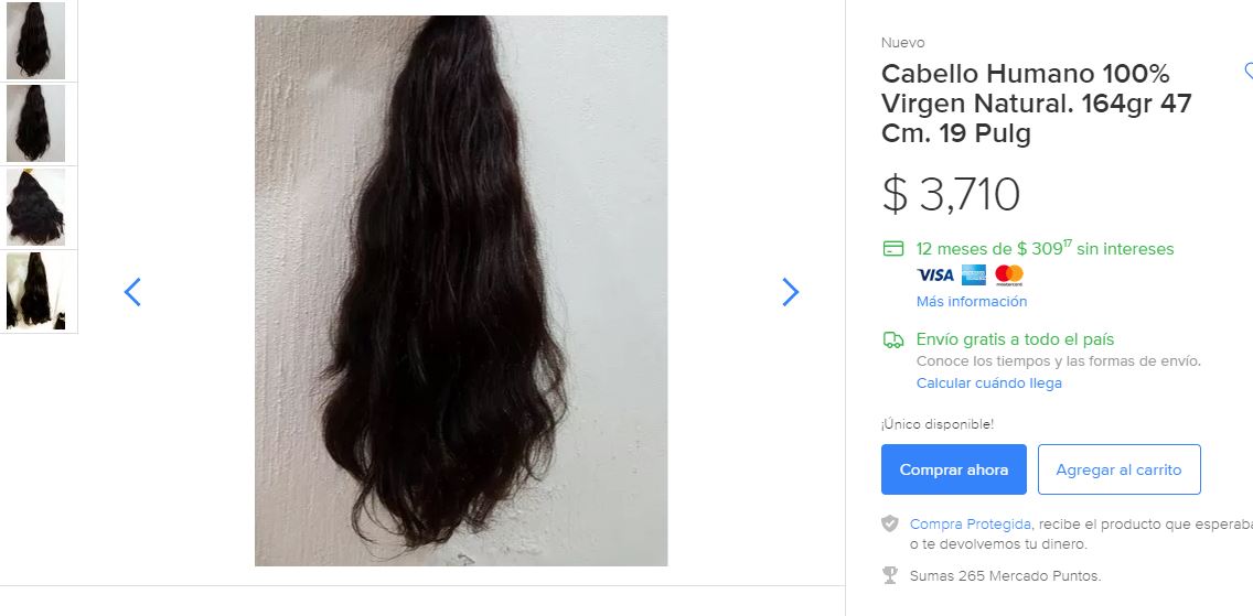 Hasta 8 mil pesos se paga en internet por cabello virgen 24 Horas