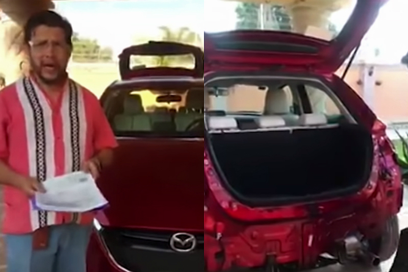  Por política de la empresa, Mazda 2 Hatchback 2019 no incluye defensa  trasera, denuncian ( video) - 24 Horas
