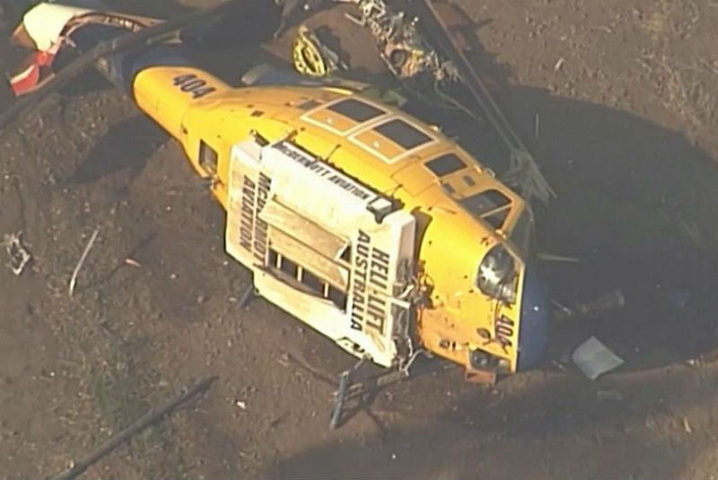Helicóptero se estrella mientras combatía un incendio en Australia. Noticias en tiempo real