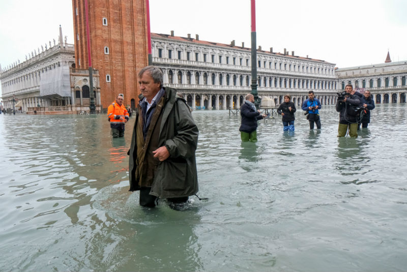 Cambio climático detrás de marea récord: alcalde de Venecia. Noticias en tiempo real