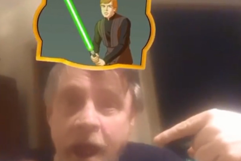 Filtro de Instagram reconoce a Mark Hamill como Luke Skywalker (+video). Noticias en tiempo real