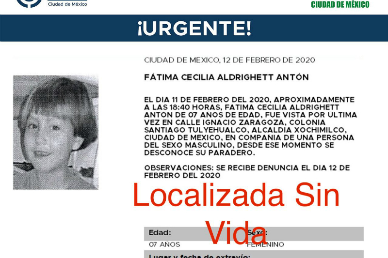 Familiares identifican cuerpo de Fátima, niña hallada en bolsas en Tláhuac (+fotos). Noticias en tiempo real