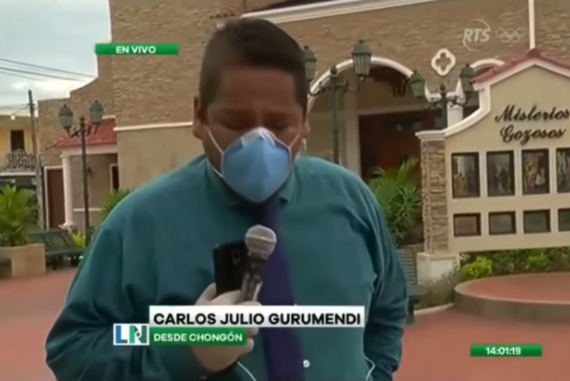 Reportero rompe en llanto durante transmisión en vivo por situación de coronavirus (+video). Noticias en tiempo real