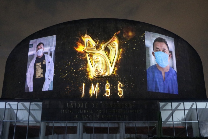 IMSS rinde homenaje con mural a héroes de la Salud en CMN Siglo XXI (+fotos). Noticias en tiempo real