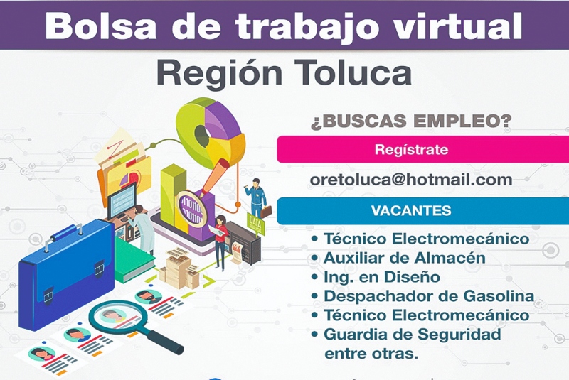 Edomex  alista bolsa de trabajo virtual por región. Noticias en tiempo real
