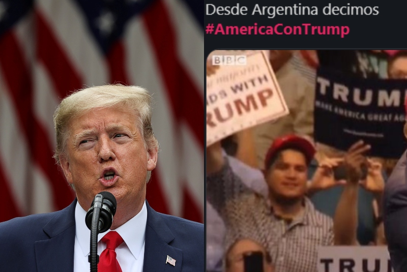 Latinoamericanos apoyan a Trump en redes sociales con #AmericaConTrump. Noticias en tiempo real