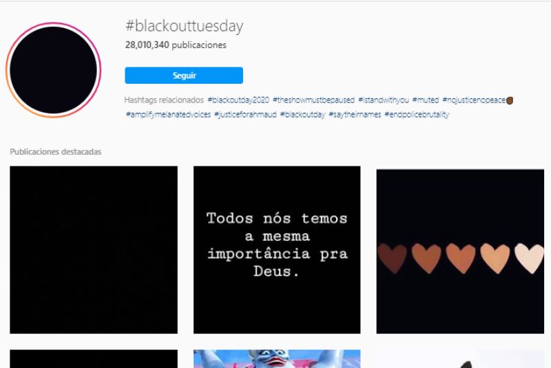 #BlackOutTuesday, el movimiento antirracismo online. Noticias en tiempo real