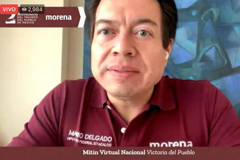 Mario Delgado llama a Morena a dejar los tribunales y organizarse para la elección de 2021. Noticias en tiempo real