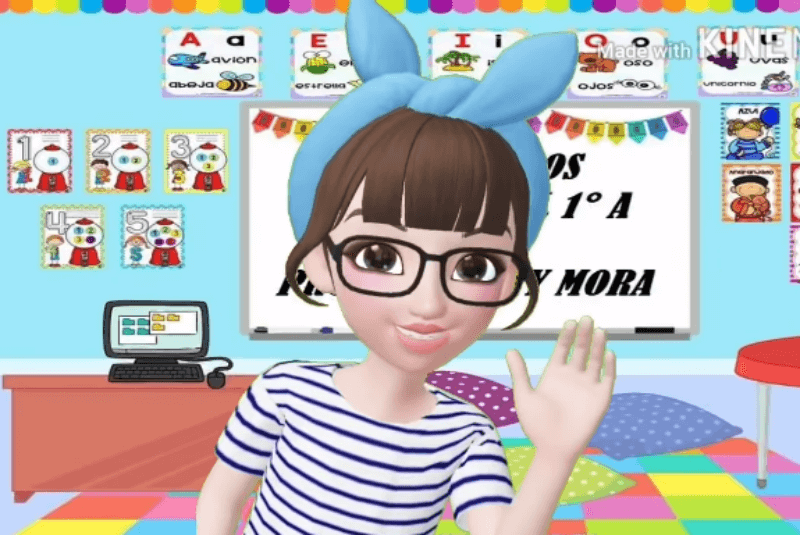 Profesora se convierte en personaje animado para dar clases en línea  (+video) - 24 Horas