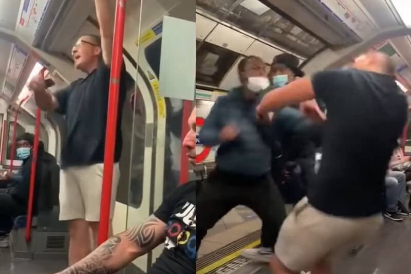 Noquean a racista en Metro de Londres