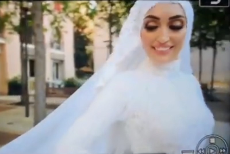 Explosión interrumpe sesión fotográfica de novia libanesa (+video). Noticias en tiempo real