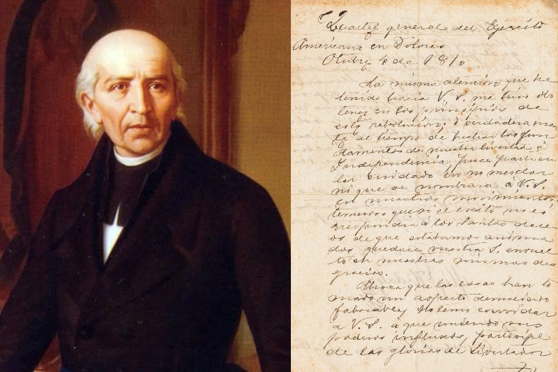 Miguel Hidalgo y Costilla, carta firmada