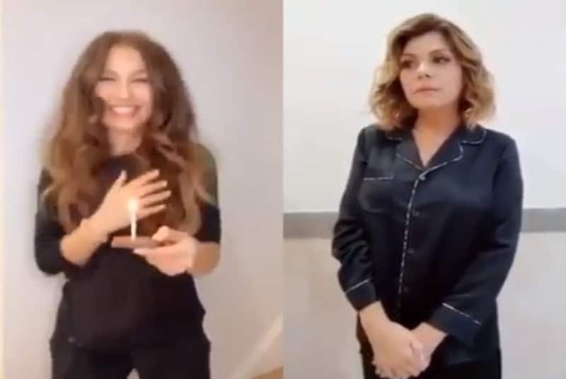 Thalía e Itatí cantoral recrean la escena de las niñas del pastel (+video). Noticias en tiempo real