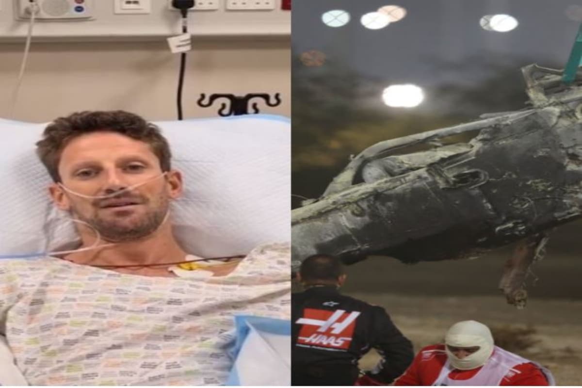 Luego de sufrir un accidente en el Gran Premio de Baréin, el piloto de Fórmula 1 Romain Grosjean, apareció en un video que compartió por medio de su cuenta de Instagram desde la cama de un hospital