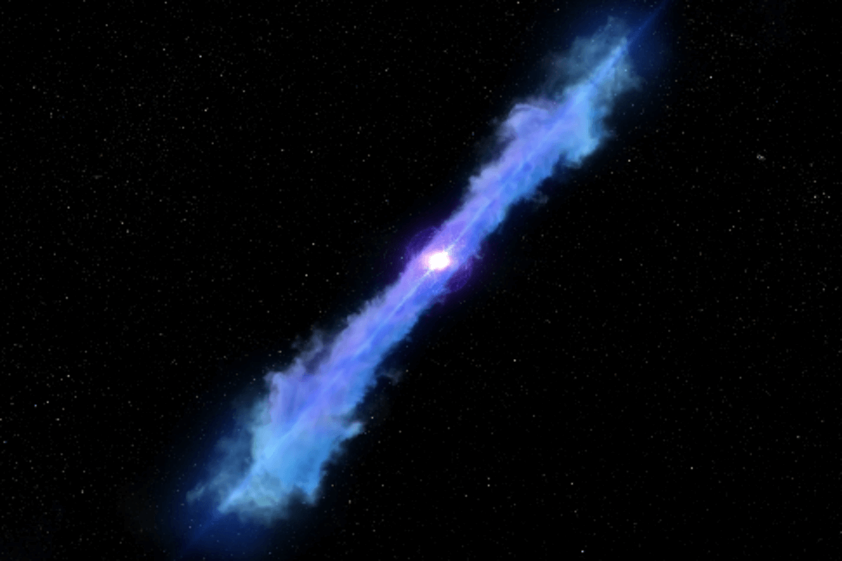 Una kilonova es el resplandor provocado por la desintegración radiactiva de elementos pesados exclusivos de la fusión de dos estrellas de neutrones