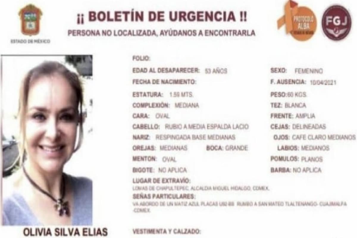 El cuerpo de Olivia Silva fue hallado en la Álvaro Obregón