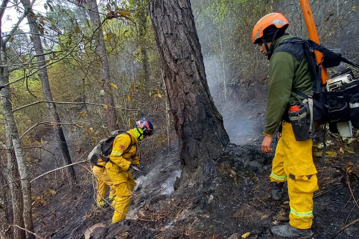 incendio forestal de la Sierra de Santiago