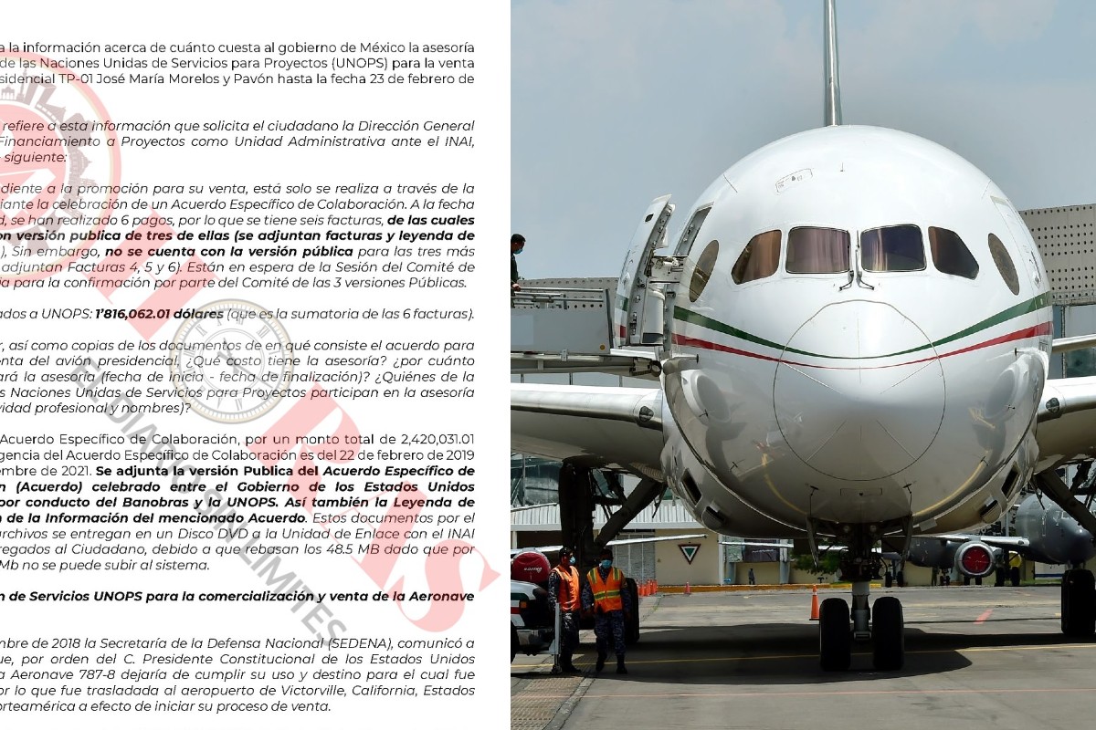 El gobierno de México erogará una cantidad millonaria por la asesoría para vender el avión presidencial.