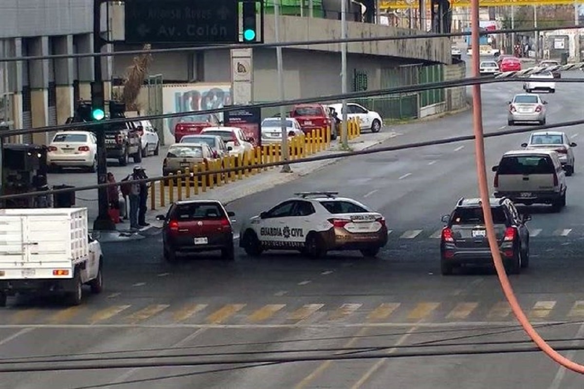 Choque de patrulla en Monterrey