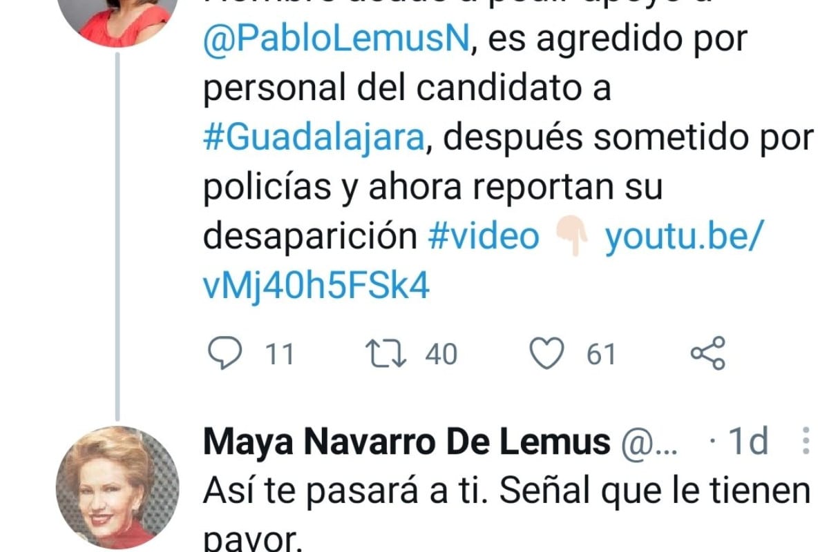 La madre de Pablo Lemus amenazó e insultó por varios días a la corresponsal.
