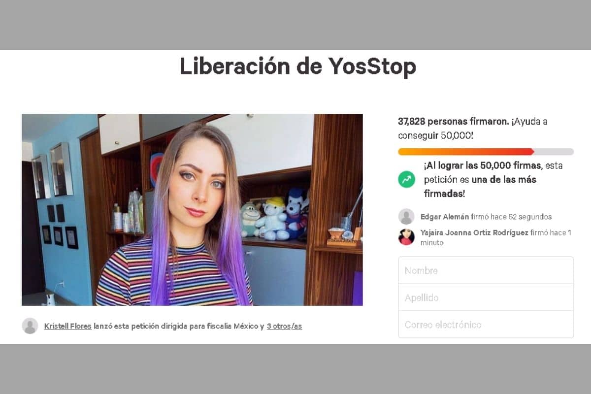 Con firmas, piden liberación de YosStop en Change.org