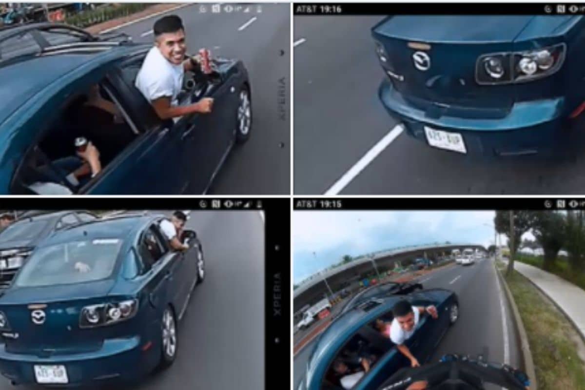 Video: Así agredieron tripulantes de un automóvil un ciclista
