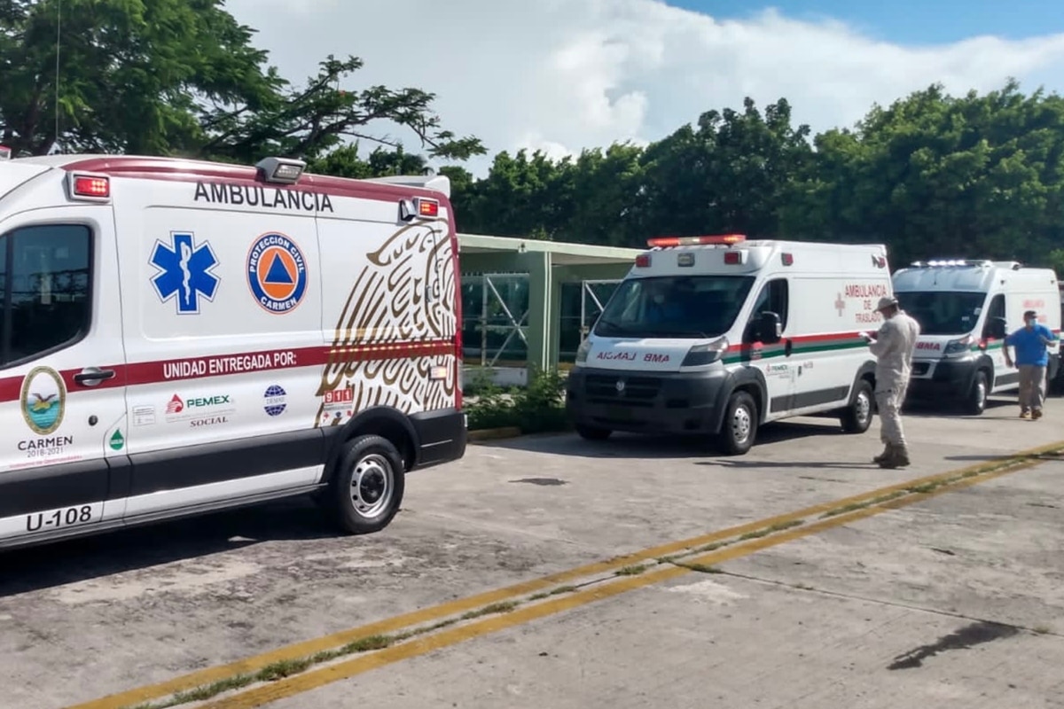 Los heridos fueron trasladados al Hospital Regional de Ciudad del Carmen y al IMSS