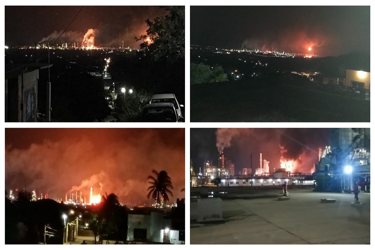 Incendio en Salina Cruz