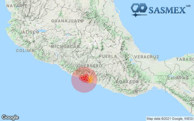 El sismo fue de magnitud 7.1 y el epicentro se localizó al suroeste de Acapulco, Guerrero.