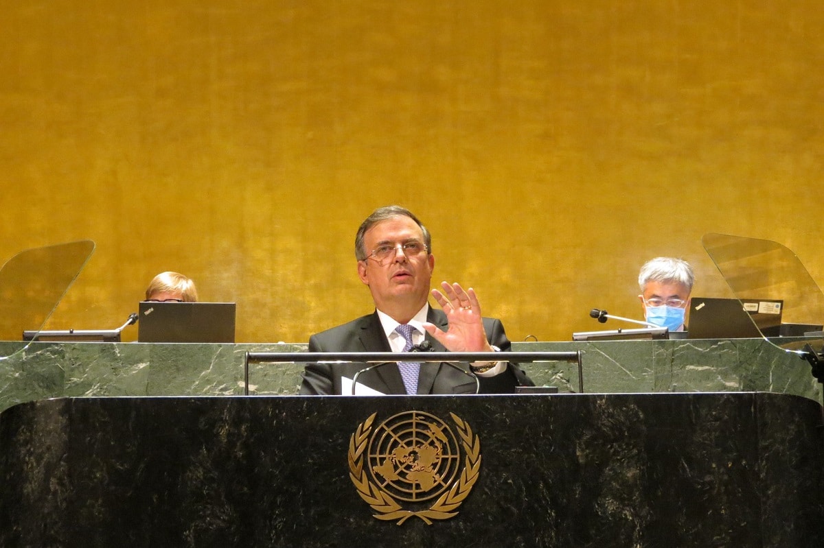 Marcelo Ebrard en la ONU.