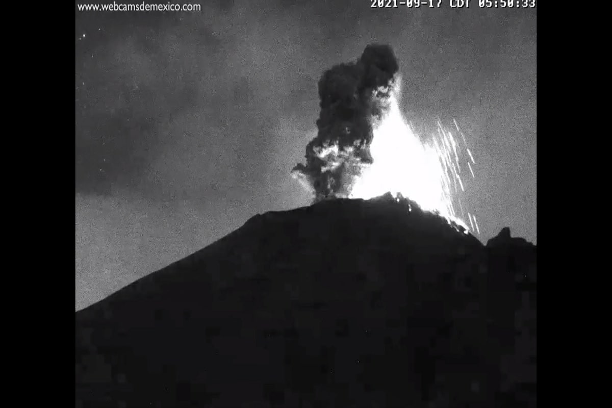 Explosión en el Popocatépetl