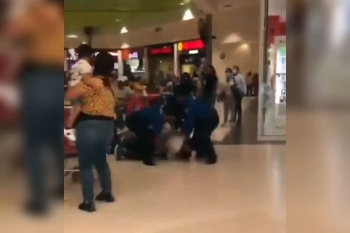 VIDEO: Batalla campal ahora en centro comercial. Noticias en tiempo real