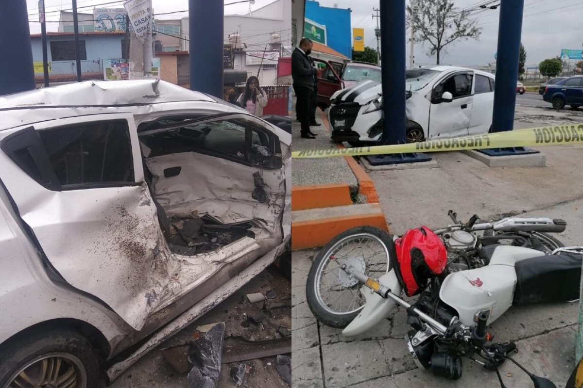 Foto: especial | El percance vial entre tres vehículos dejó un motociclista muerto, en Ecatepec.