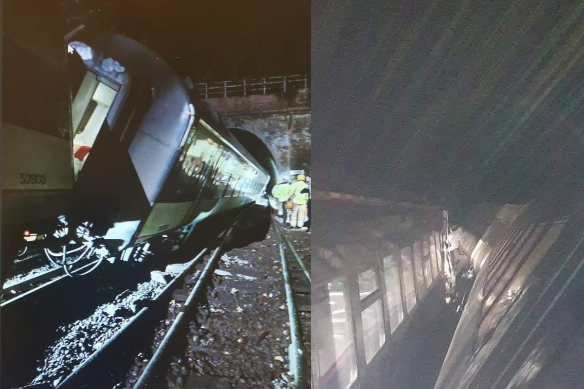 Foto: redes | El choque entre los dos trenes habría dejado un saldo de al menos 12 personas lesionadas.