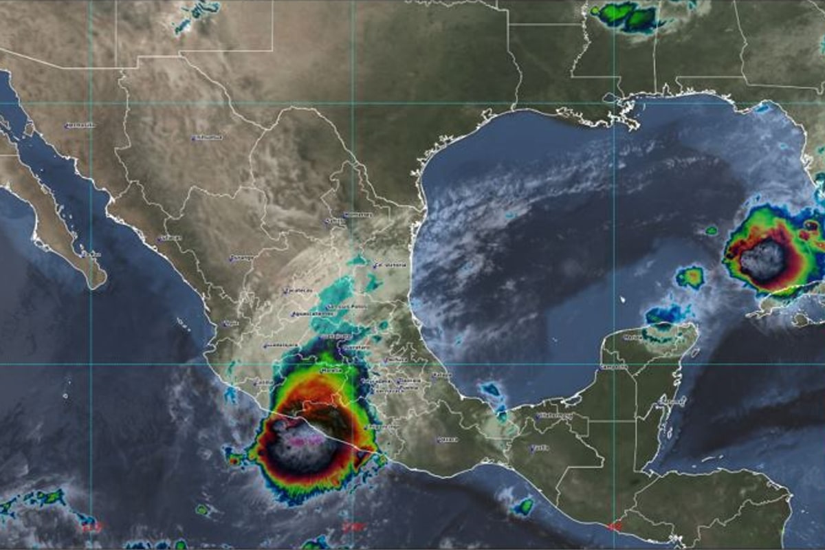 Foto: @conagua_clima | Se prevé que en el transcurso de este lunes el huracán Rick se degrade a tormenta tropical.