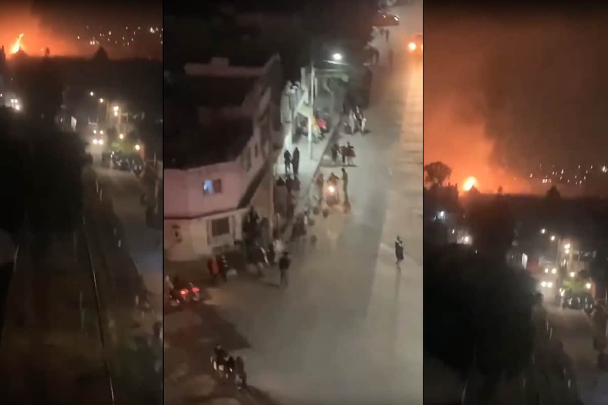 Foto: captura | En redes sociales circulan videos del desalojo de familias en San Pablo Xochimehuacán, Puebla.
