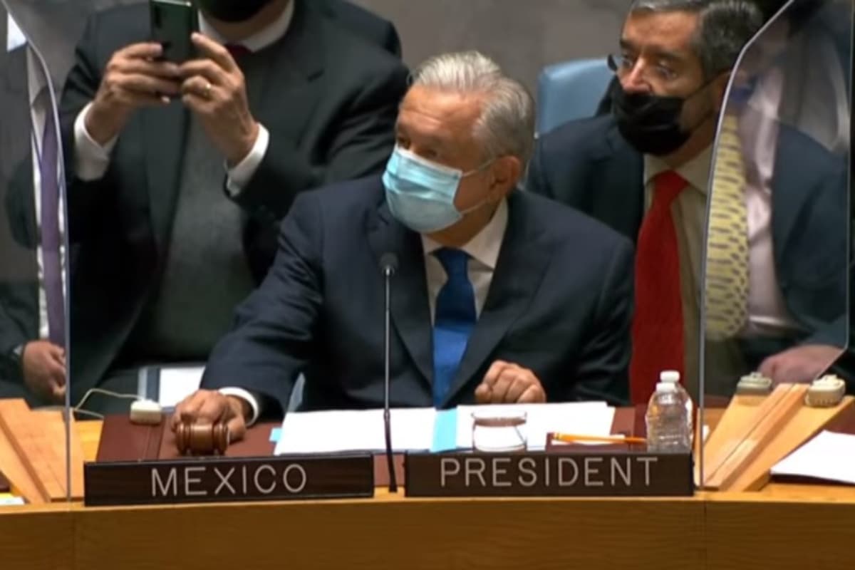 AMLO preside el Consejo de Seguridad de la ONU.