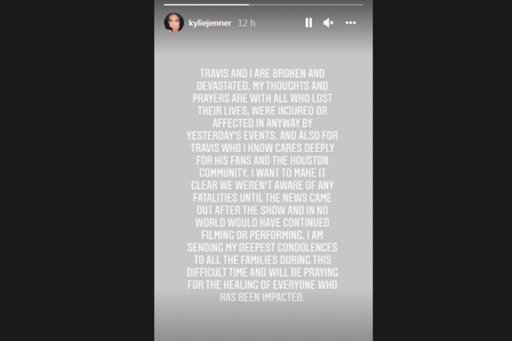 Kylie Jenner habla sobre lo sucedido en Astroworld: “Estamos rotos”