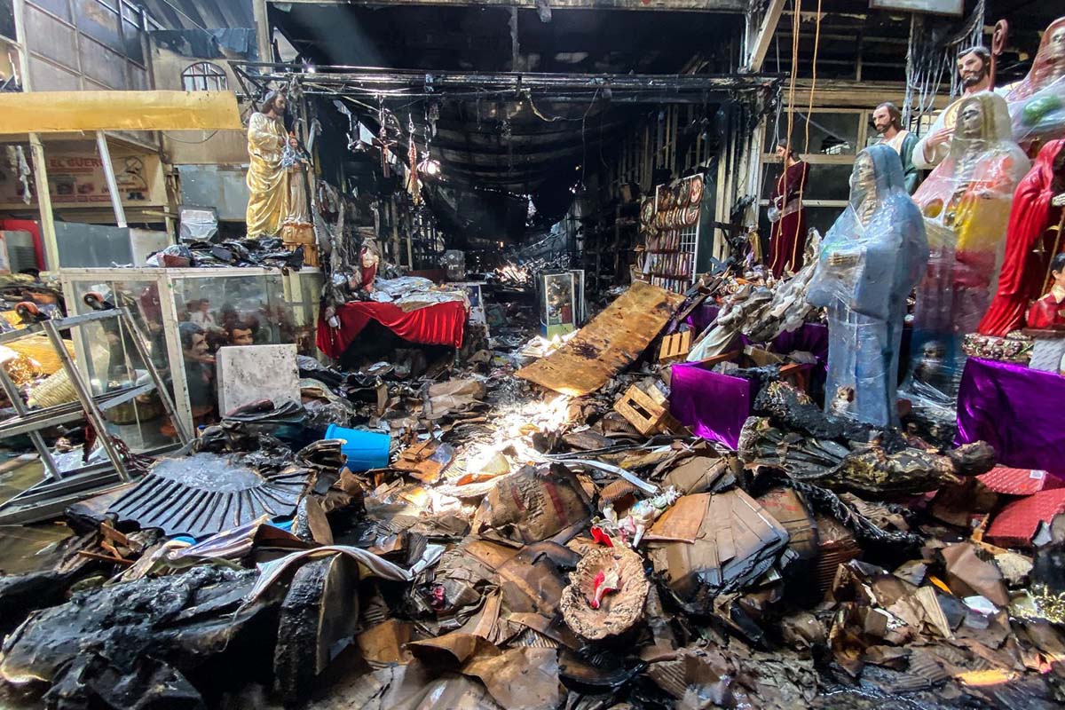 Abren carpeta de investigación por incendio en Mercado Sonora