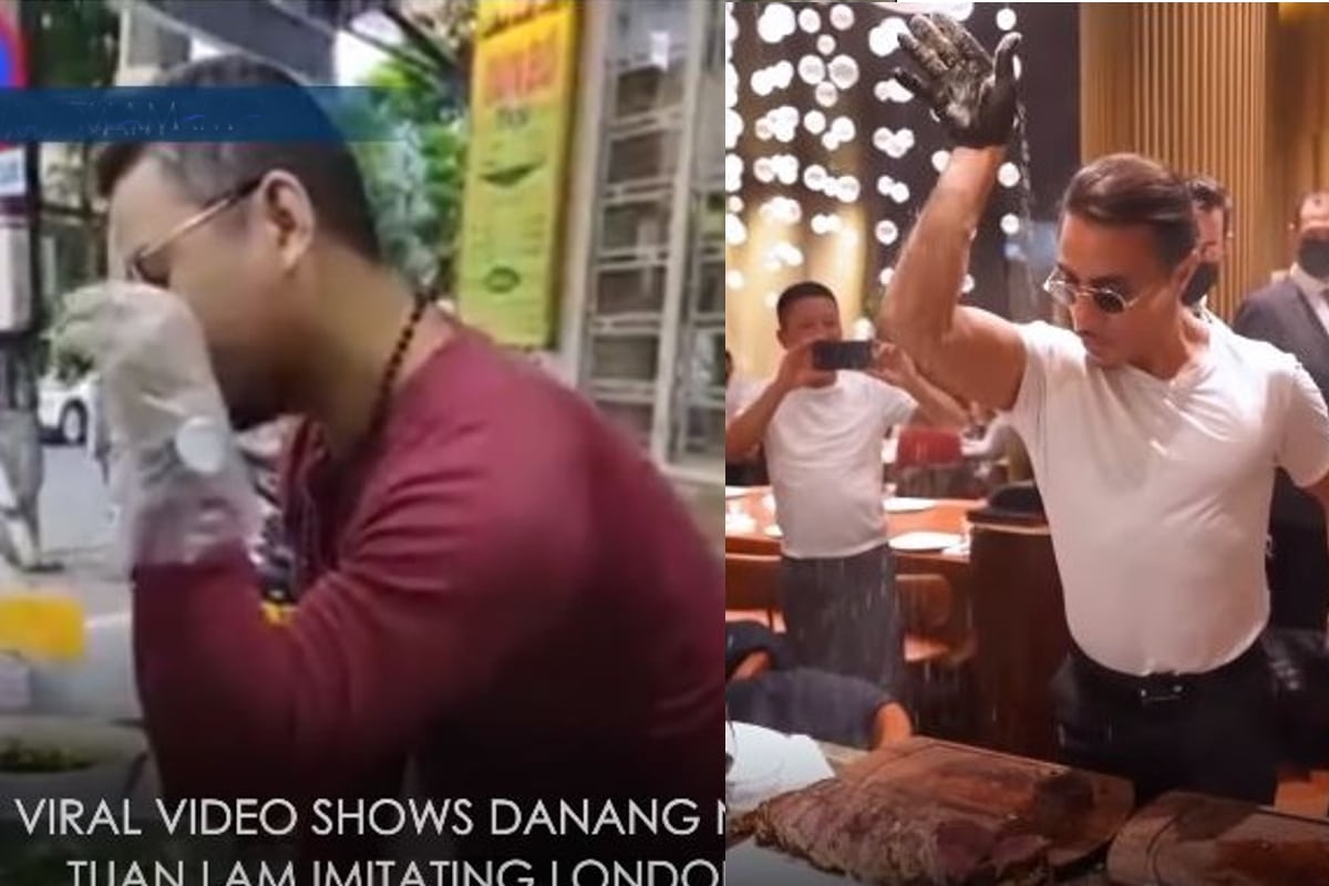 Foto: especial | El cocinero fue buscado por la Policía de Vietnam luego de imitar a Salt Bae en un video.