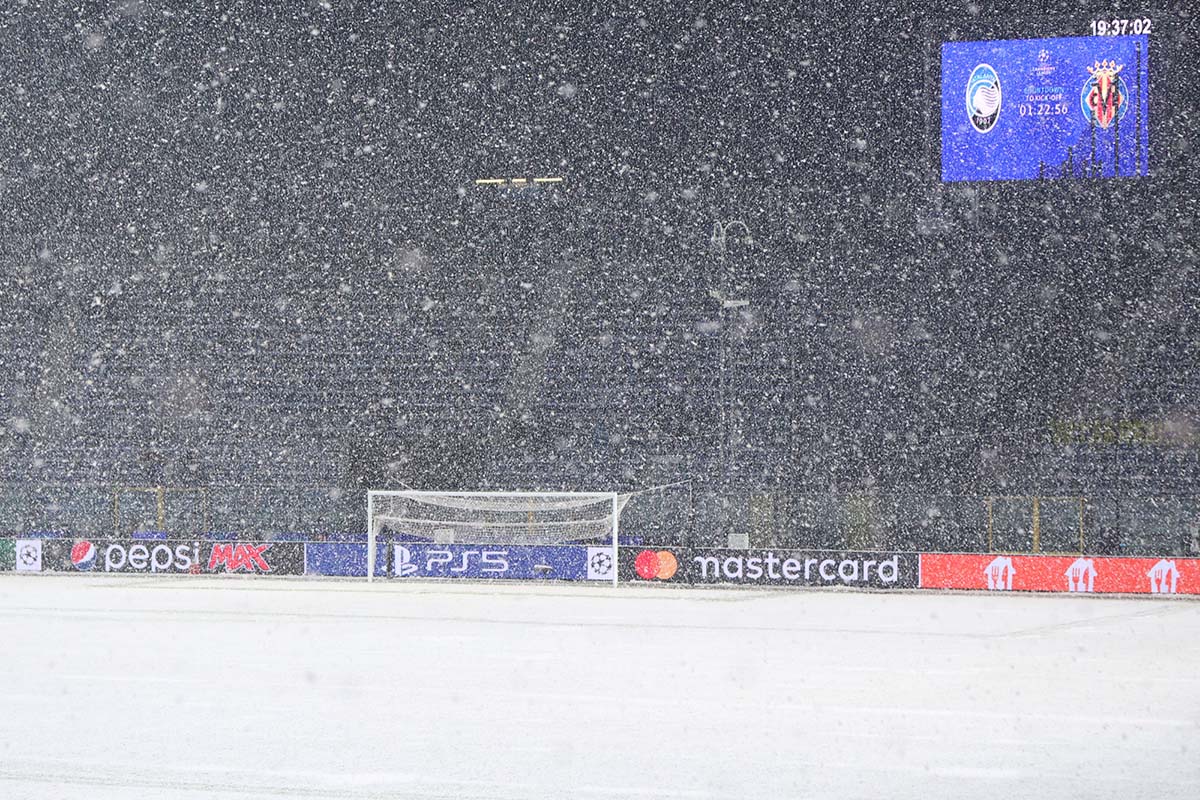 Atalanta-Villarreal en Champions se aplaza debido a la nieve