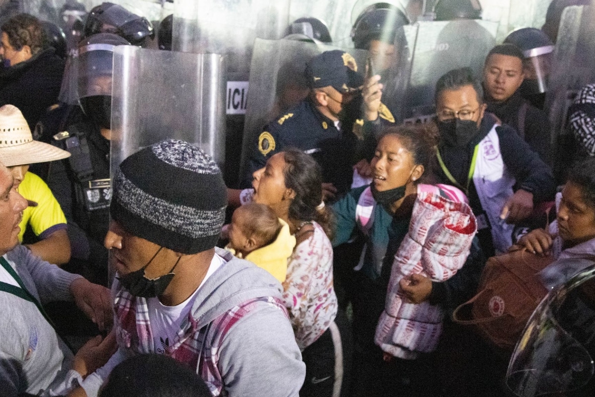 Foto: Cuartoscuro. La jefa de Gobierno indicó que la Caravana Migrante pasó la noche en la Casa del Peregrino.
