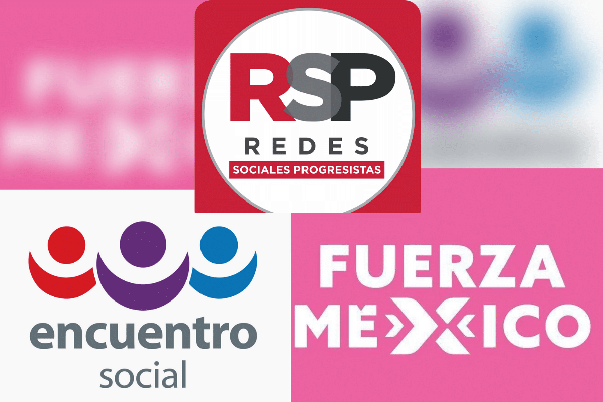 Foto: Twitter@fuerzaxmexico / @RSPorgMX / @PESNacionalMX | Los partidos Encuentro Social, Fuerza por México y Redes Sociales Progresistas perdieron su registro ante el INE por no recabar el 3 por ciento de los votos