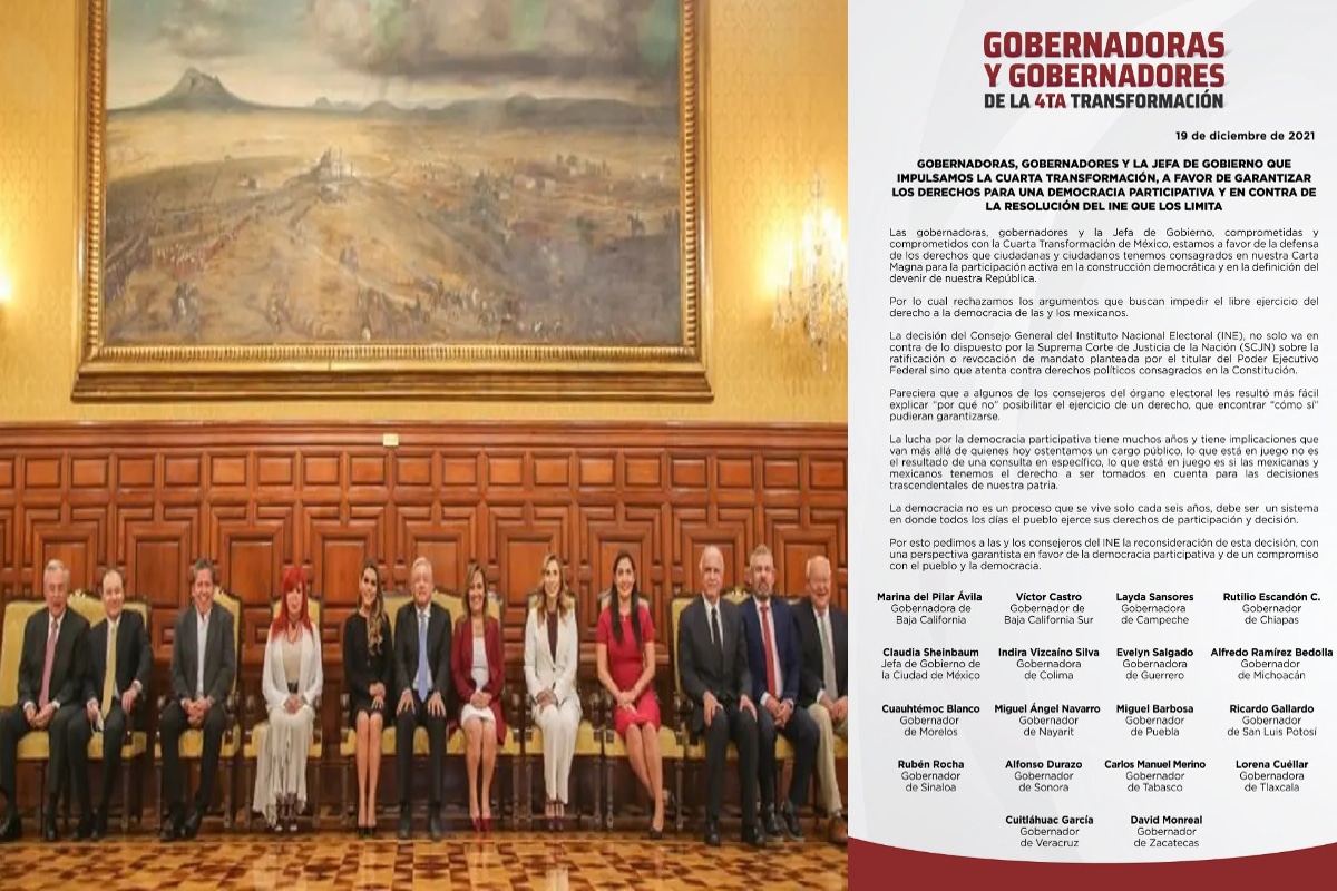 Foto: archivo/especial | El documento compartido en redes representa la postura de 18 mandatarios de Morena.