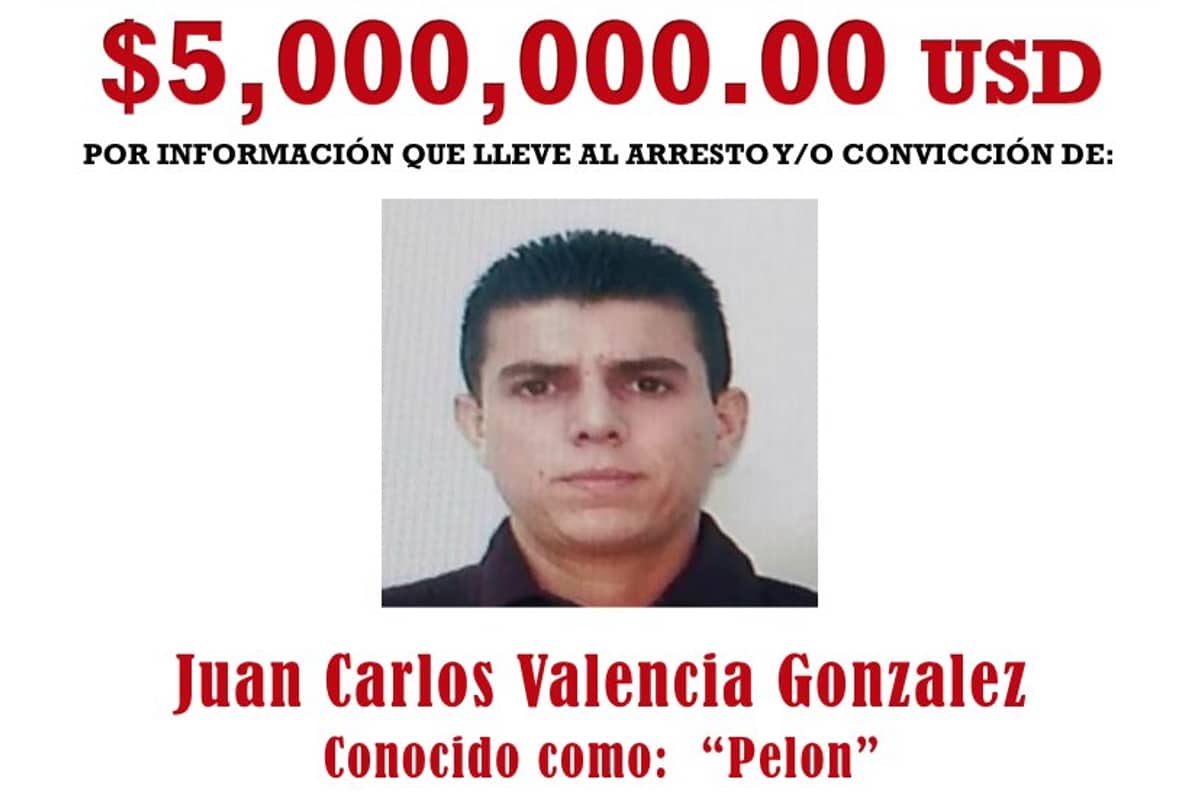 Foto: @StateINL | Juan Carlos Valencia Gonzalez, hijastro de El Mencho es buscado por autoridades de EU.