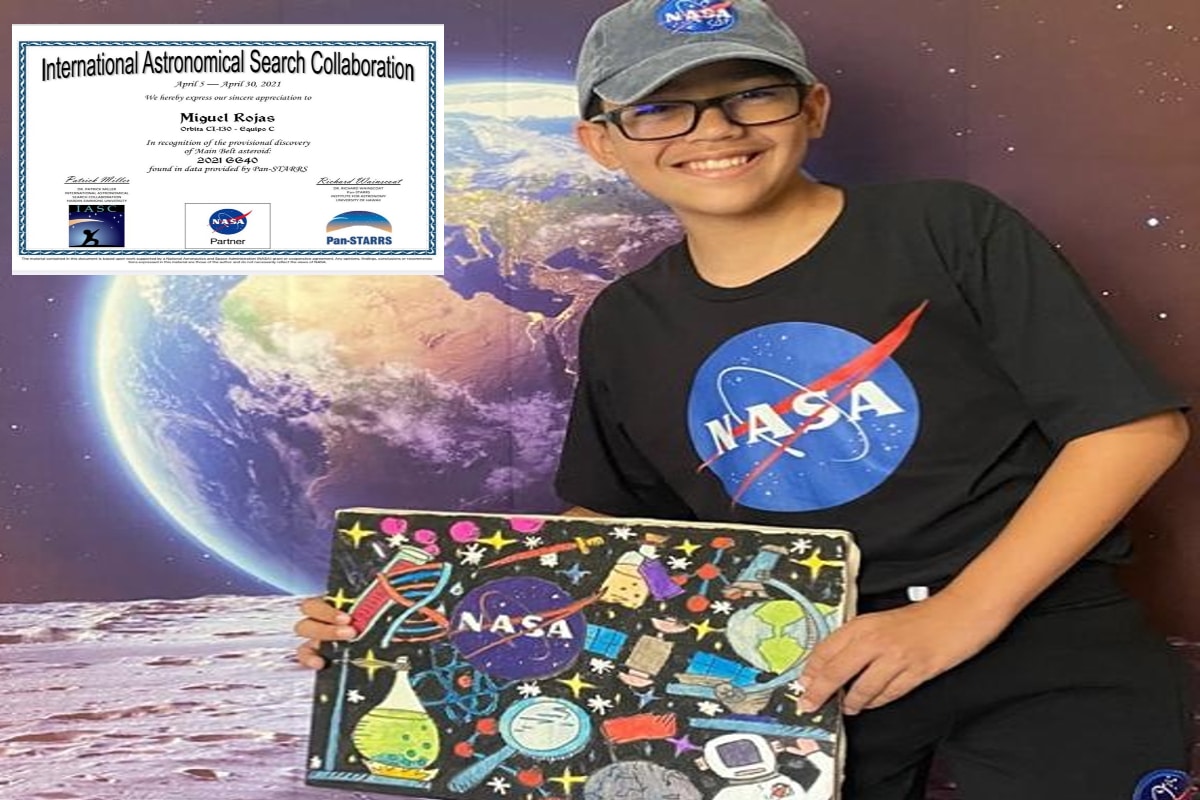 Foto: Instagram | El pequeño compartió una imagen del certificado otorgado por la NASA.