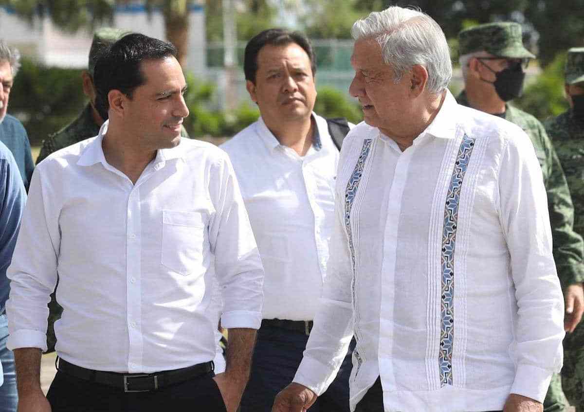 Foto: Cortesía | El Gobernador Mauricio Vila Dosal se reunió con AMLO para dar seguimiento a los avances del proyecto del Tren Maya