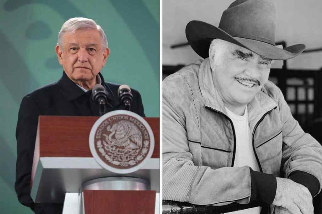 Foto: Cuartoscuro/Instagram | El presidente Andrés Manuel López Obrador lamentó la muerte del cantante Vicente Fernández