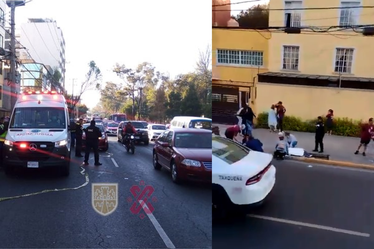Foto: @OVIALCDMX/redes | Los 12 peregrinos lesionados fueron trasladados a diferentes hospitales; el conductor del auto quedó detenido.